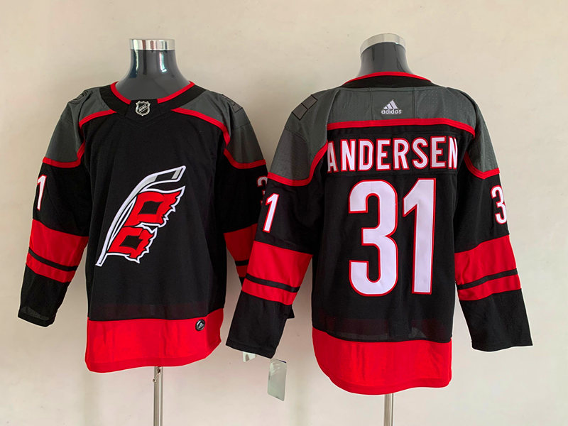 Men's Carolina Hurricanes Frederik Andersen #31 Black Jersey